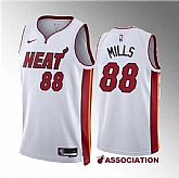 Men's Miami Heat #88 Patrick Mills White Association Edition Stitched Basketball Jersey Dzhi,baseball caps,new era cap wholesale,wholesale hats